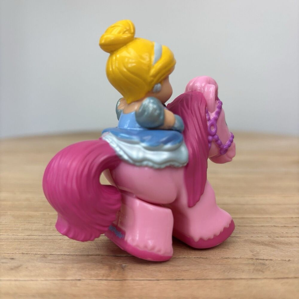 Little People Klip Klop Disney Princess Cinderella Horse Pink RARE Fisher Price - Picture 6 of 14